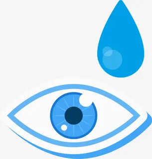 蓝色眼药水扁平眼睛免抠 蓝色眼药水扁平眼睛免抠