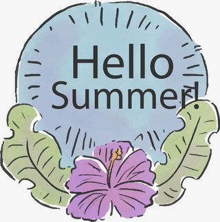 唯美花朵橘子设计矢量手绘卡通夏免抠