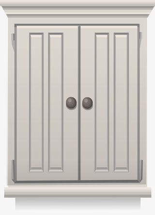 双开门柜子手绘简图免抠