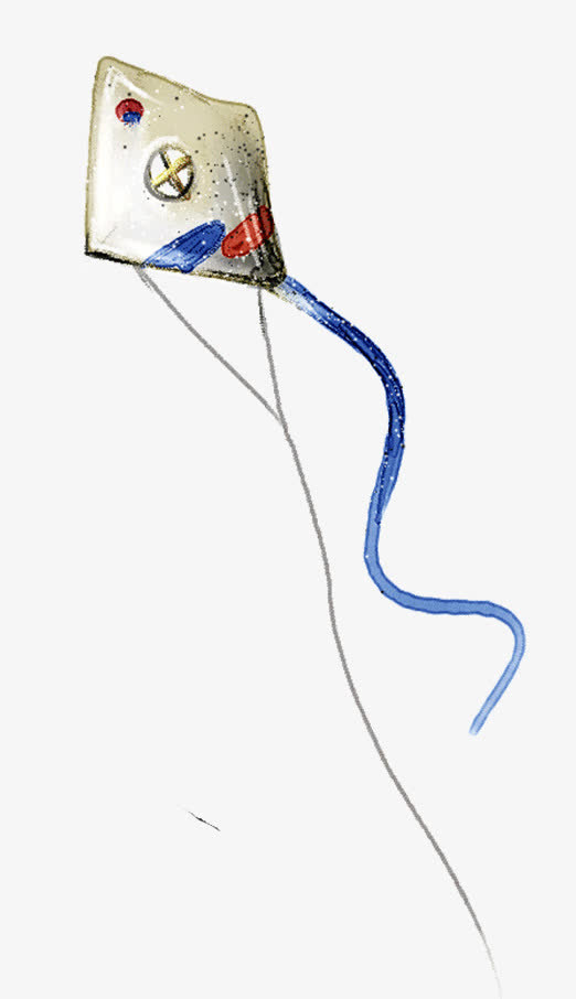 放风筝纸鹞卡通手绘免抠