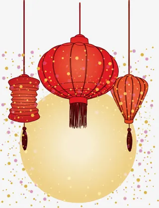 灯笼矢量大年初一免抠