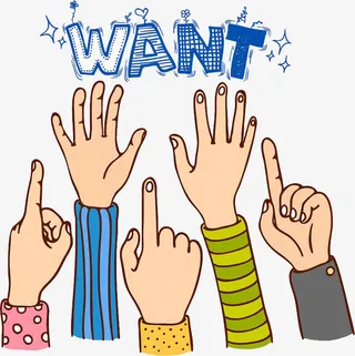 手绘向上指的人物动作免抠