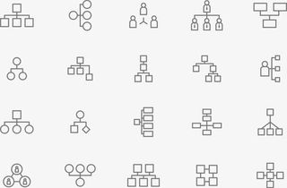 组织架构图图表图标免抠