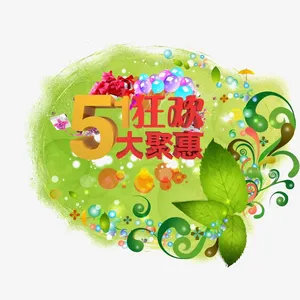 51狂欢艺术字免抠免抠