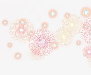 彩色炫丽舞台星光卡通免抠