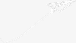 粉笔画纸飞机免抠