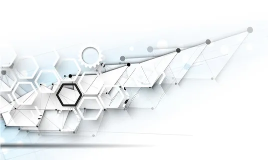 白色六边形几何形状背景高清