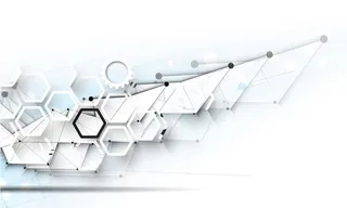 白色六边形几何形状背景高清