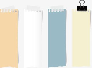 彩色竖条撕纸免抠