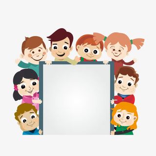 六一儿童节文字底板免抠