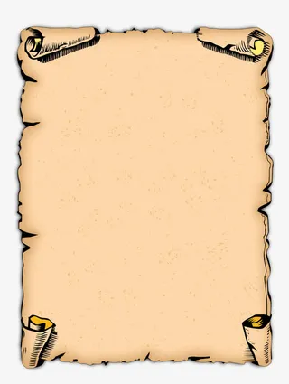 复古卷轴矢量图免抠