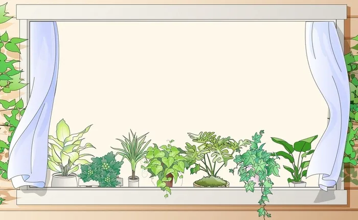 手绘童趣窗台背景高清