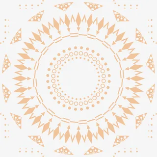 橙色圆形花纹免抠