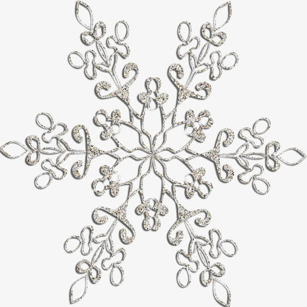白色雪花免抠