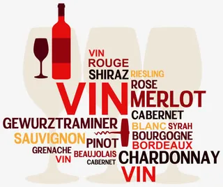 英文红酒酒杯矢量免抠