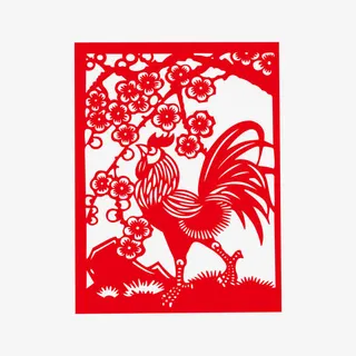 鸡年剪纸免抠