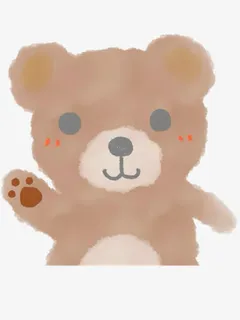 打招呼的小熊免抠