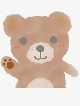 打招呼的小熊免抠