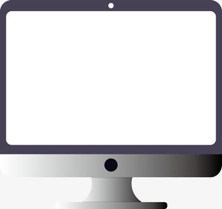 免抠素材银色台式苹果样机电脑免抠