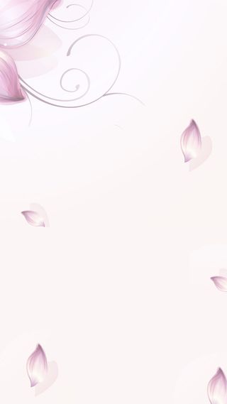 简约唯美粉色花瓣H5图高清