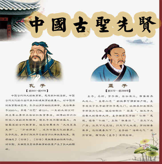 传统文化圣人教育免抠