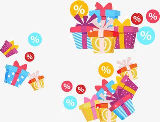 矢量手绘礼物包装免抠