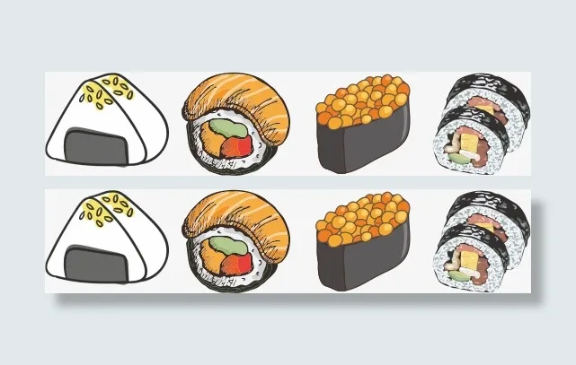 美味的饭团卡通图标免抠