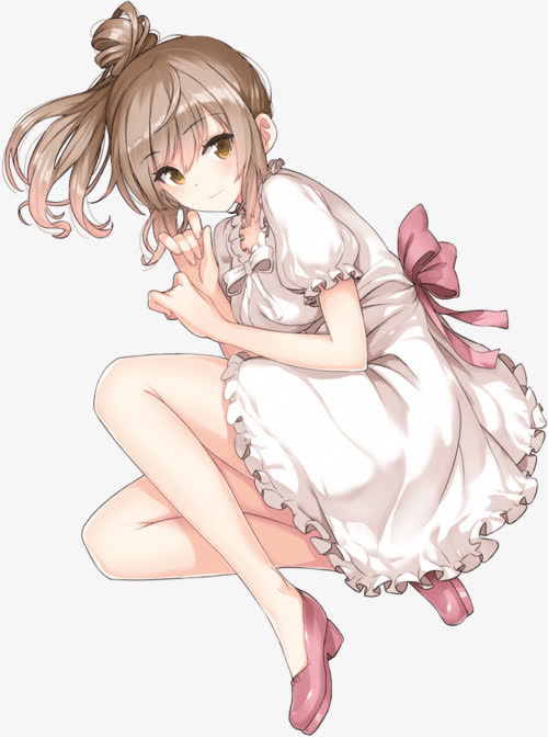 立绘动漫女仆装女孩免抠