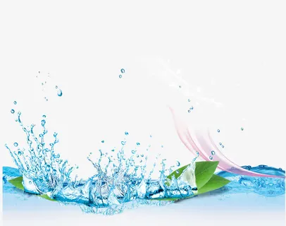 水中的树叶水花风亮星免抠