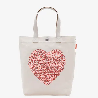 简约爱心帆布包免抠