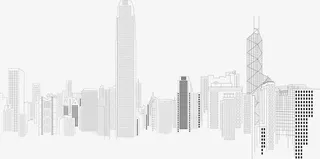 城市手绘图免抠