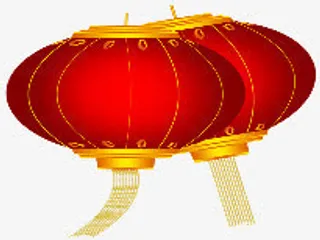 红色灯笼两只灯笼免抠