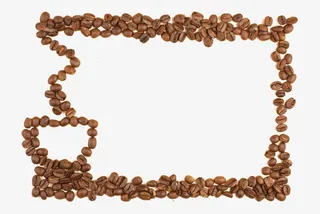 咖啡豆组成的框免抠