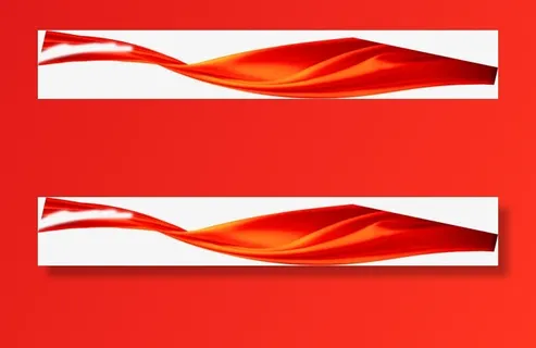 漂浮红带电信海报免抠