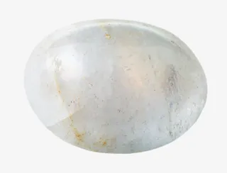 白色纹理斑点椭圆形鹅卵石实物免抠