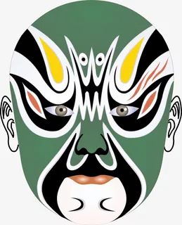 矢量彩色脸谱素材图免抠