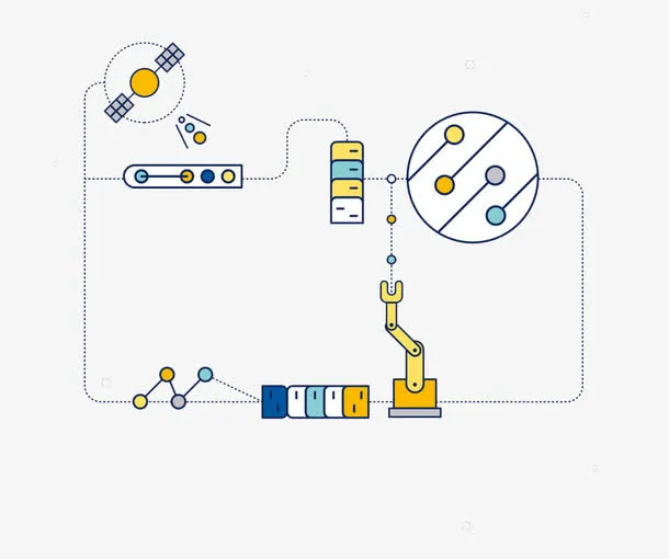 简约电路图PNG免抠