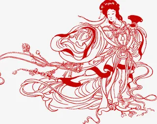 剪纸样式中秋快乐免抠