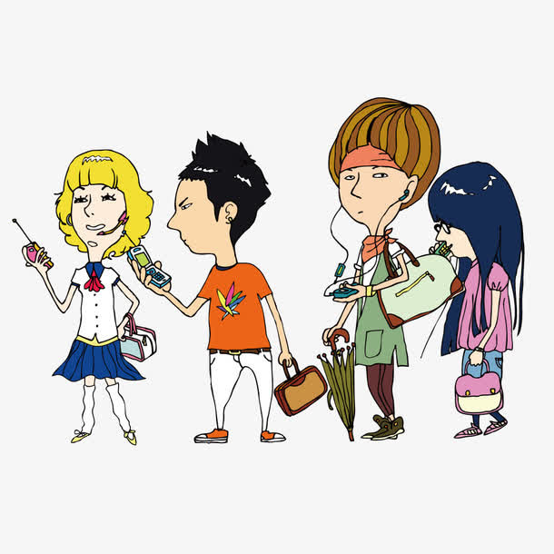 人们在排队免抠