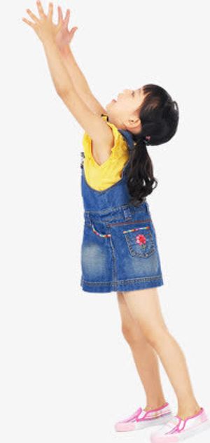 欢乐女孩牛仔短裙免抠