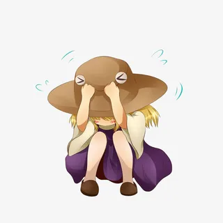 蹲下蜷缩害怕的女孩免抠