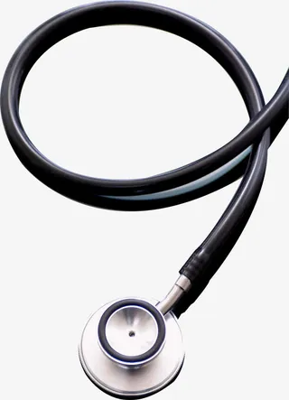 黑色听筒医疗用品免抠