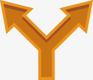 创意红色分叉箭头矢量素材免抠