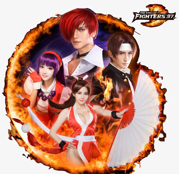 八神庵拳皇格斗街机男神帅哥红发免抠