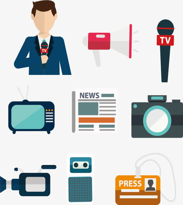 媒体工作者图标免抠