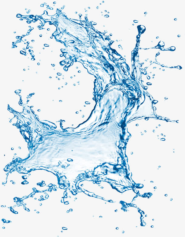 夏日卡通海水水珠效果免抠