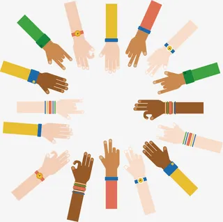 扁平手矢量图免抠