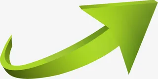 绿色箭头创意地产素材免抠