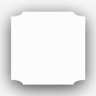 白色方框简约装饰免抠