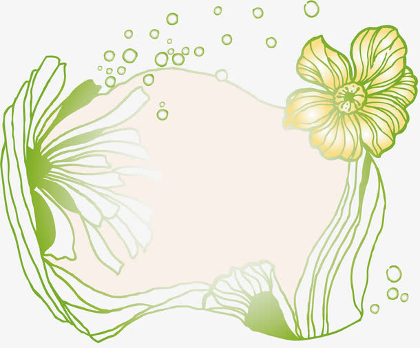 花环 花纹 绿色  装饰图案免抠
